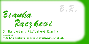 bianka raczkevi business card